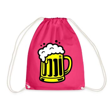 Icône de chope de bière - Sac de sport léger - fuchsia - Devant