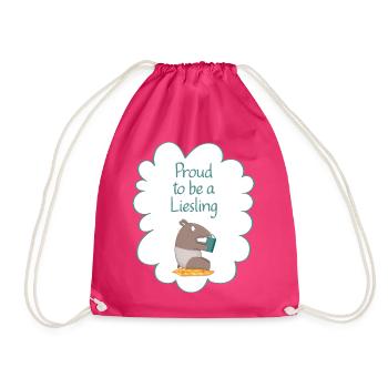 Proud to be a Liesling! Tapir-Edition - Turnbeutel - Fuchsia - Vorne