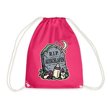 RIP Ausschlafen Eltern - Turnbeutel - Fuchsia - Vorne