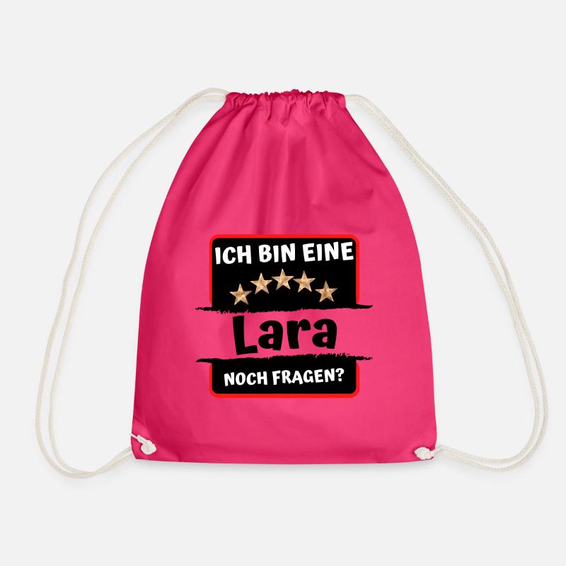 Ich bin eine Lara | Vornamen 5 Sterne | Spruch - Turnbeutel - Fuchsia