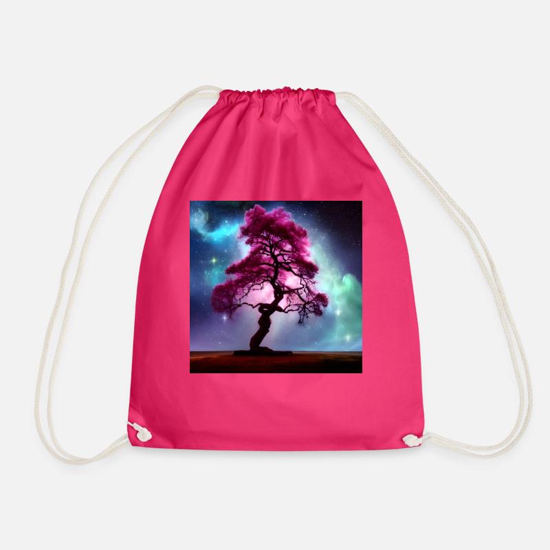 Mystischer Baum - Turnbeutel - Fuchsia