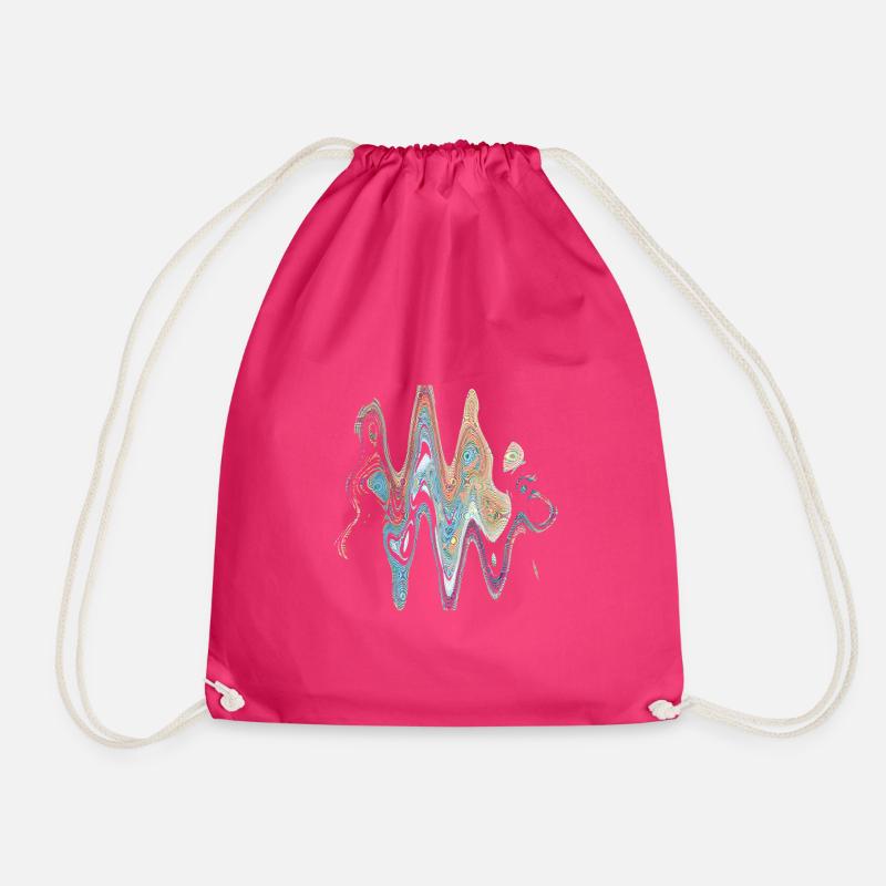 Design retro 20th - Drawstring Bag - fuchsia