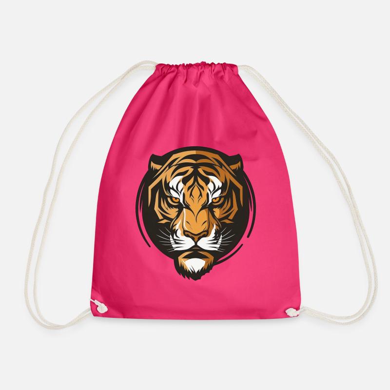 Mighty tiger - Drawstring Bag - fuchsia
