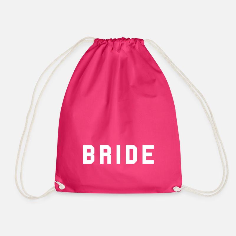 BRIDE College Design Weiß - Turnbeutel - Fuchsia