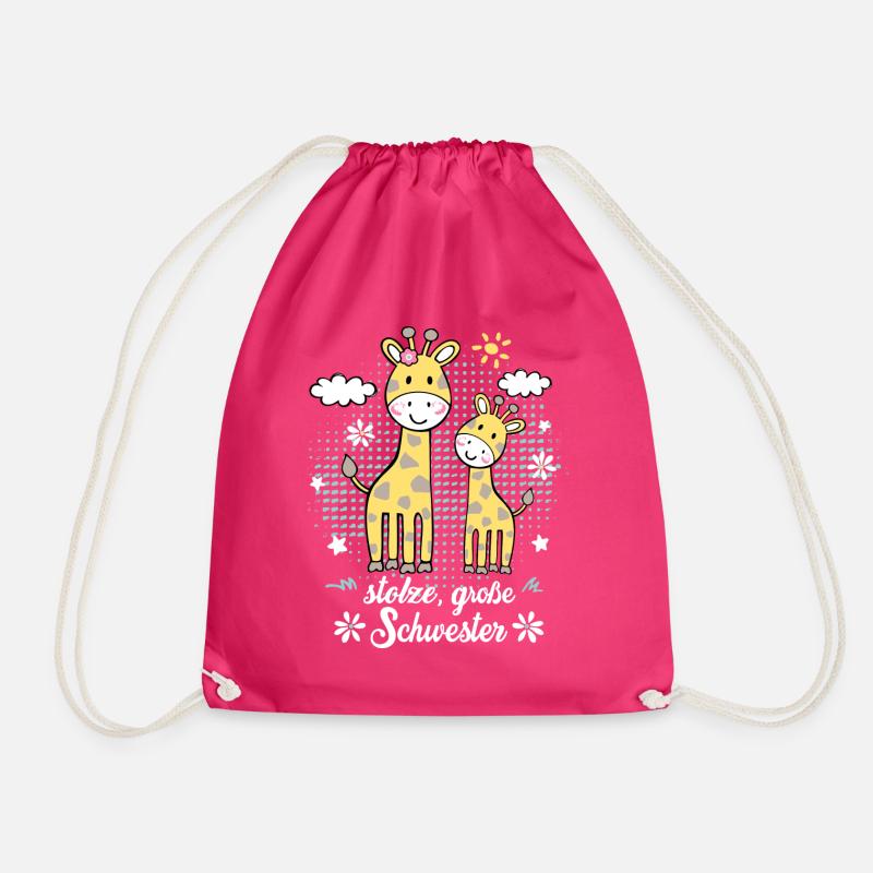 stolze, große Schwester - Turnbeutel - Fuchsia