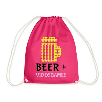 Jeux vidéo Pixel Beer - Sac de sport léger - fuchsia - Devant