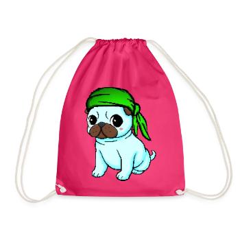 Bandana Mops - Turnbeutel - Fuchsia - Vorne