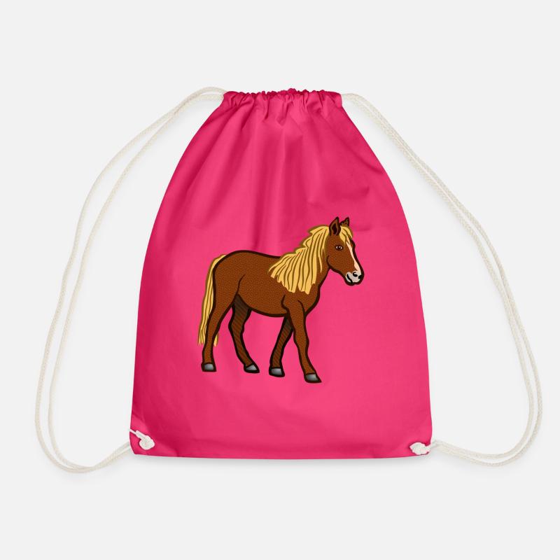 Pferd - Turnbeutel - Fuchsia