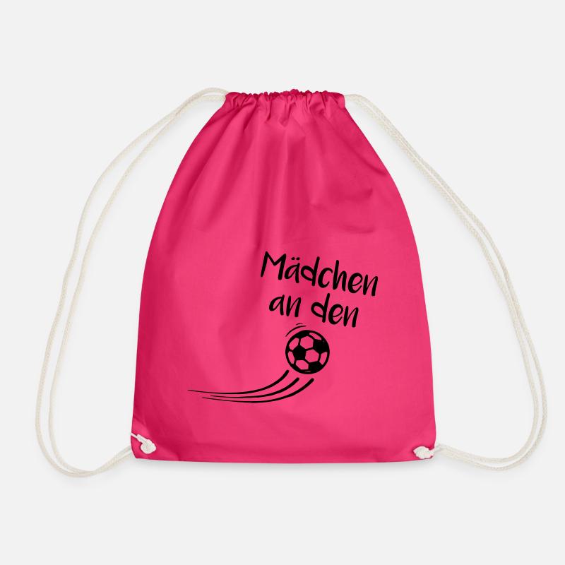 Mädchen an den Ball - Turnbeutel - Fuchsia