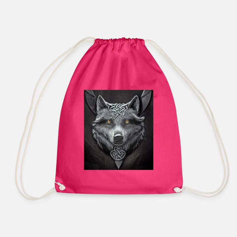 celtic wolf - Turnbeutel - Fuchsia