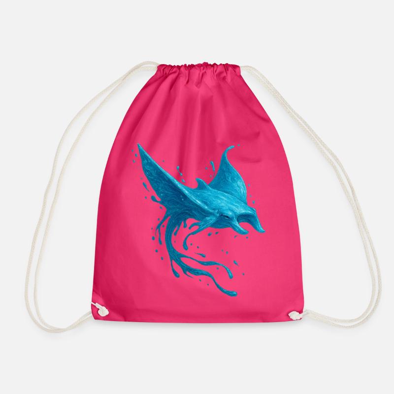 Fluid Manta - Drawstring Bag - fuchsia