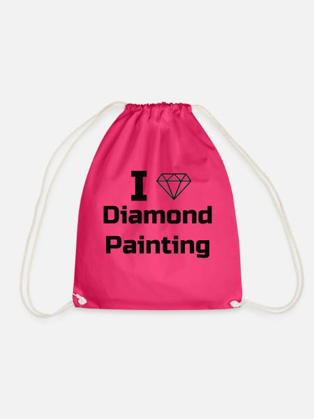 Love Diamond Painting - Turnbeutel - Fuchsia