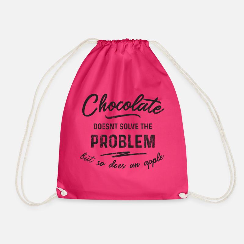 Le chocolat ne résout pas le problème - Sac de sport léger - fuchsia