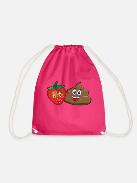 Scheisse mit Erdbeeren - Turnbeutel - Fuchsia