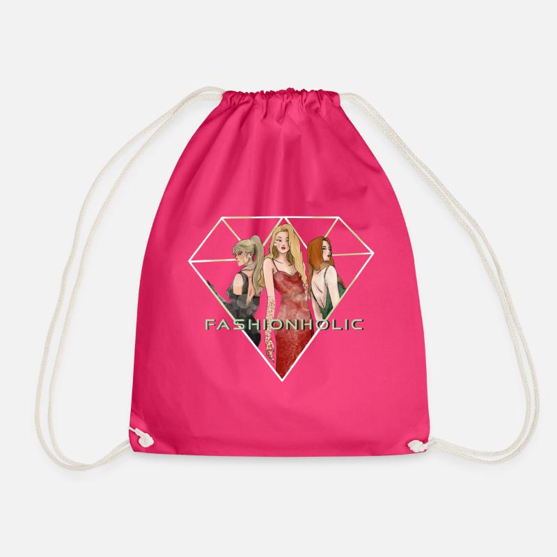 fashionholic - Drawstring Bag - fuchsia