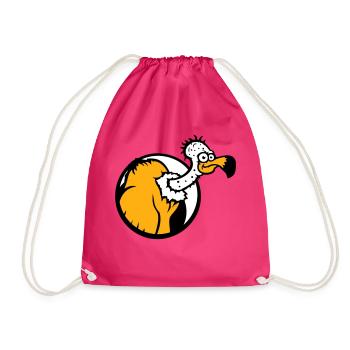 Geier Aasfresser Vogel lustig Geiern Aasgeier Spaß - Turnbeutel - Fuchsia - Vorne