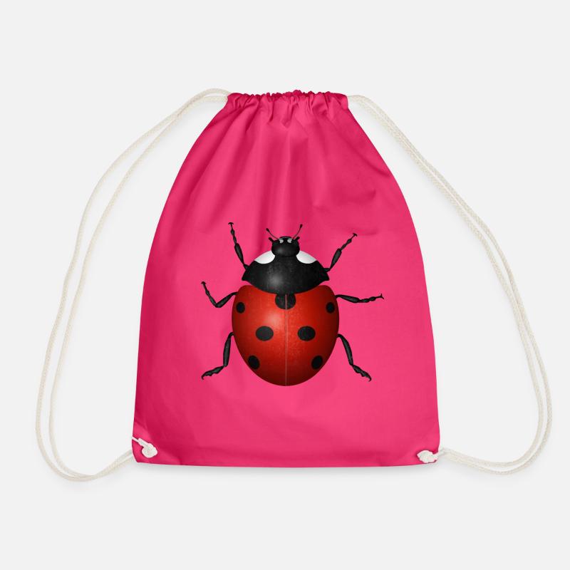 Ladybird - Drawstring Bag - fuchsia