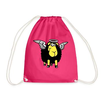 Schaf Engel Flügel Himmel Heiligenschein Heilig - Turnbeutel - Fuchsia - Vorne
