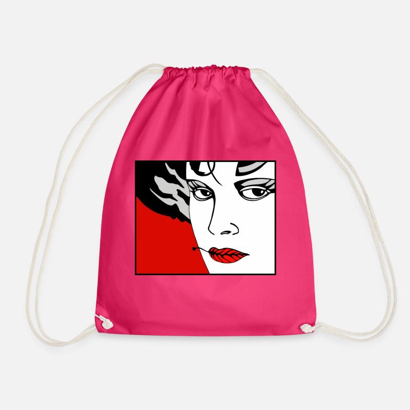 Volcano 3 - Drawstring Bag - fuchsia