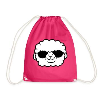 Mouton Lunettes de soleil Fête Mouton Agneau Tête Fraîche - Sac de sport léger - fuchsia - Devant