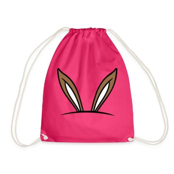 Lapin Oreilles De Lapin Trou Sac Caché Drôle Mignon - Sac de sport léger - fuchsia - Devant