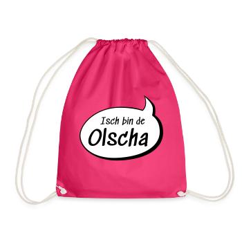 Isch bin de Olscha Olga auf sächsisch lustig - Turnbeutel - Fuchsia - Vorne