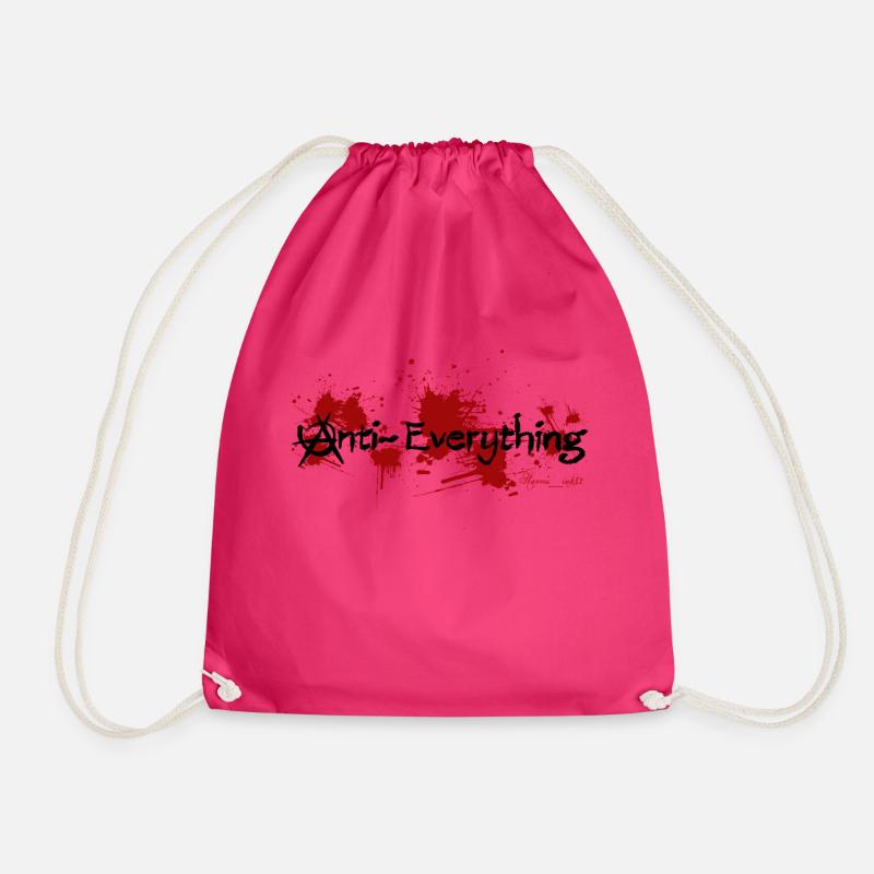 Antieverything - Drawstring Bag - fuchsia
