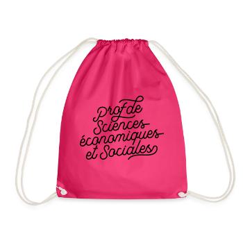 Prof de sciences économiques et sociales - Sac de sport léger - fuchsia - Devant