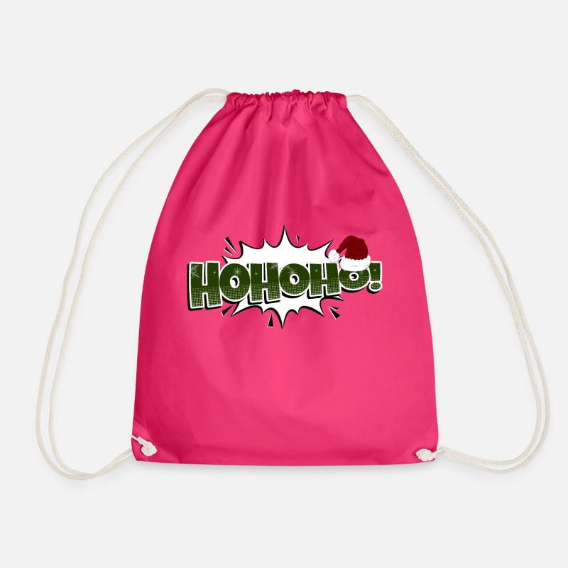 HoHoHo! Comic Style Bubble Graffiti Schriftzug - Turnbeutel - Fuchsia
