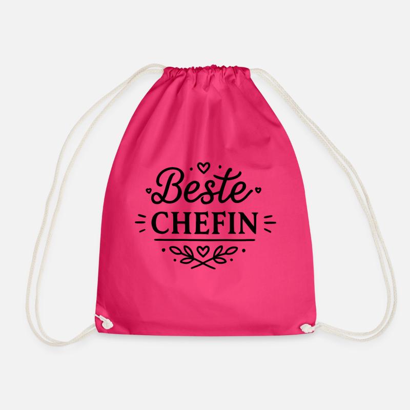 Beste Chefin - Turnbeutel - Fuchsia