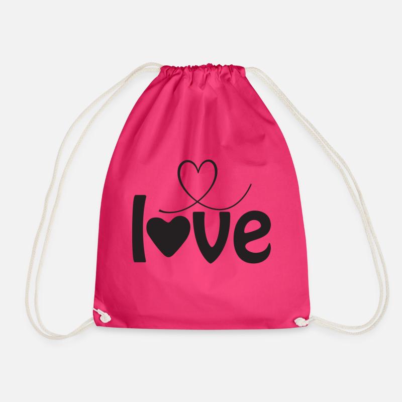 love Valentinstag - Turnbeutel - Fuchsia