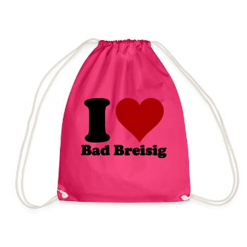 I Love Bad Breisig - Turnbeutel - Fuchsia - Vorne