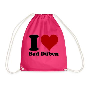 I Love Bad Düben - Turnbeutel - Fuchsia - Vorne