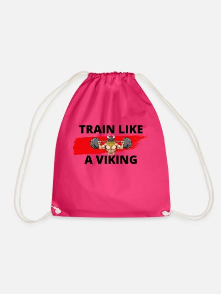 Viking Fitness Bodybuildung Gym Protein - Turnbeutel - Fuchsia