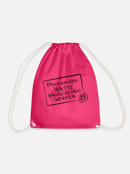 bekennender Wattebäuschchenwerfer - Turnbeutel - Fuchsia