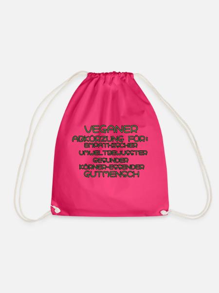 Veganer: Abkürzung - Turnbeutel - Fuchsia