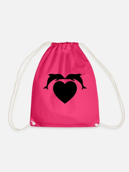 delfin liebe - Turnbeutel - Fuchsia