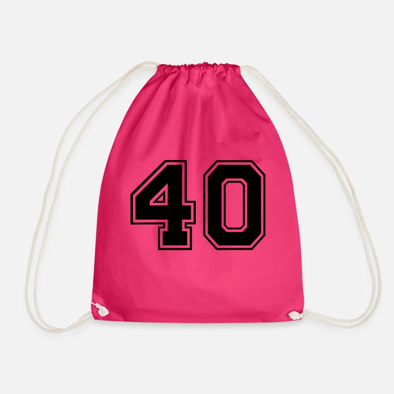 40 - Drawstring Bag - fuchsia