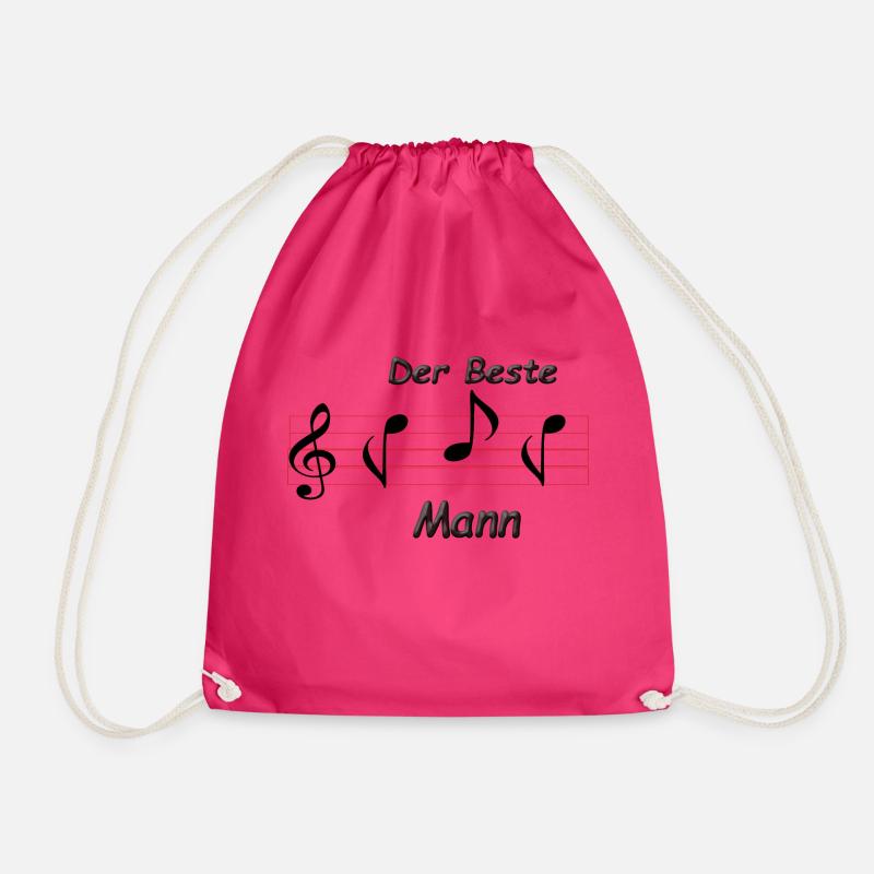 Bester Ehemann, Musiknoten - Turnbeutel - Fuchsia