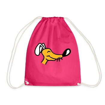 Visage de chien Petit Tête d’animal de compagnie Mignon - Sac de sport léger - fuchsia - Devant