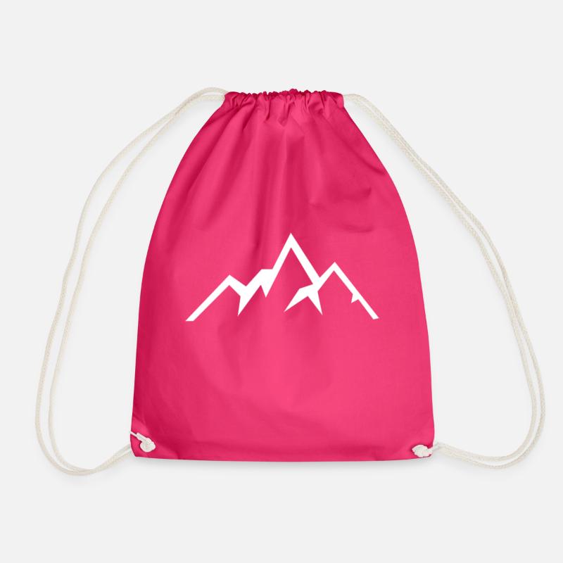Mountains Mountain - Drawstring Bag - fuchsia