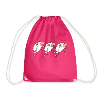 Trois moutons marchant Happy Pride 3 Friends Team - Sac de sport léger - fuchsia - Devant