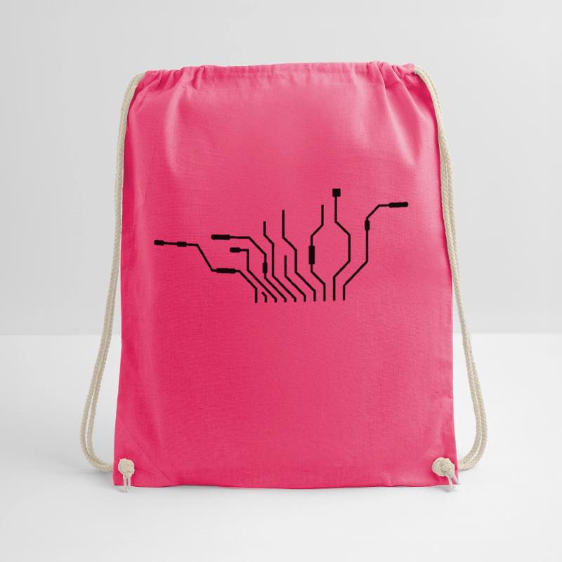 pc wires processor cpu wire cabling compu Drawstring Bag
