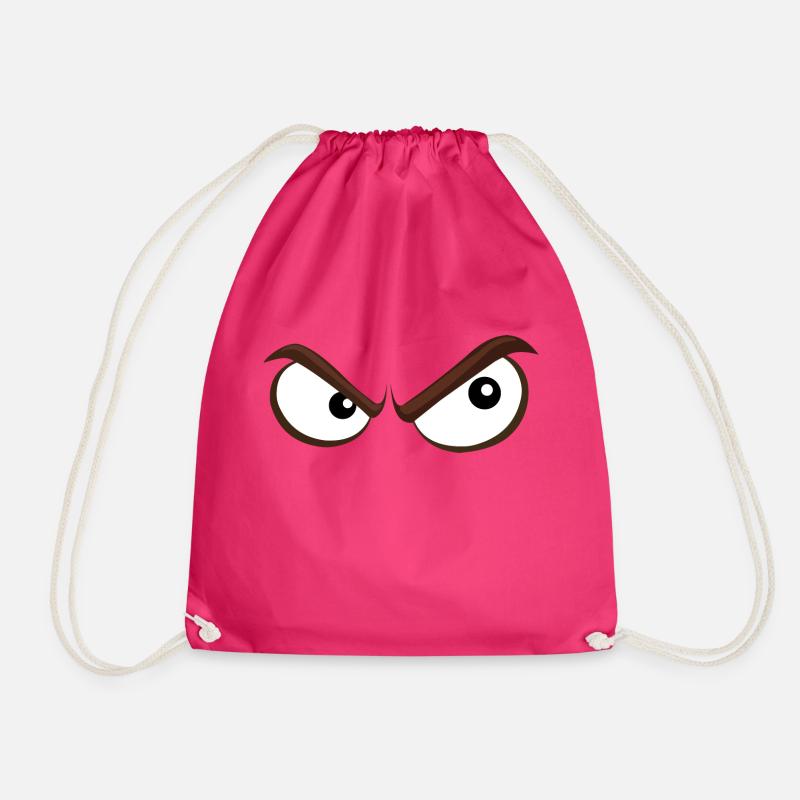 Boese eyes - grim / moody - Drawstring Bag - fuchsia