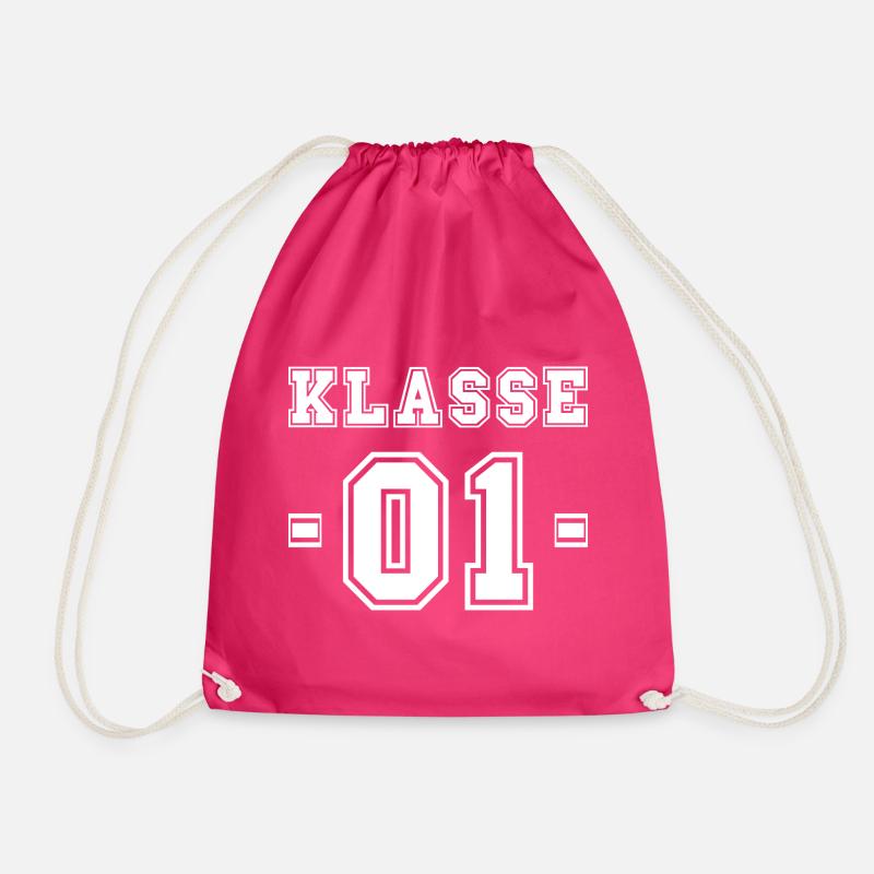 Klasse 1 - Erstklässler Schulkind Einschulung - Turnbeutel - Fuchsia
