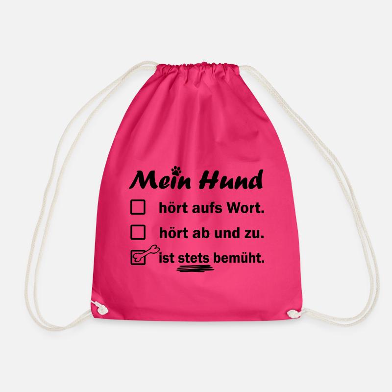 Mein Hund ist stets bemüht. - Turnbeutel - Fuchsia