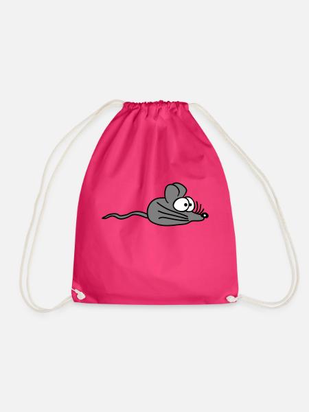 Maus Mäuschen Süße Kleine Ratte Nager Freundlich - Turnbeutel - Fuchsia