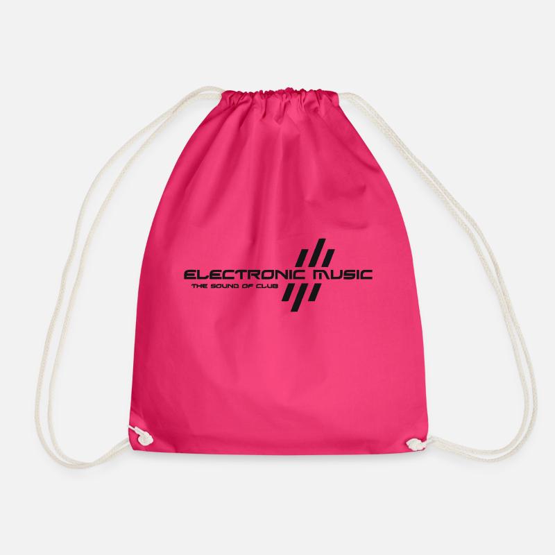 Electronic Music - Drawstring Bag - fuchsia