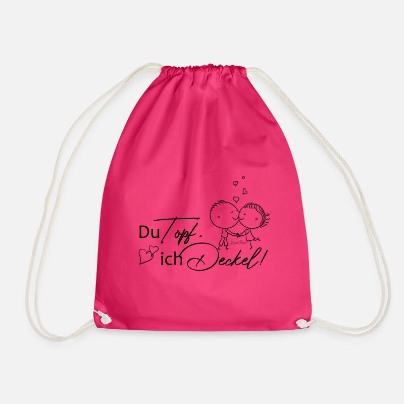 Du Topf, ich Deckel! - Turnbeutel - Fuchsia