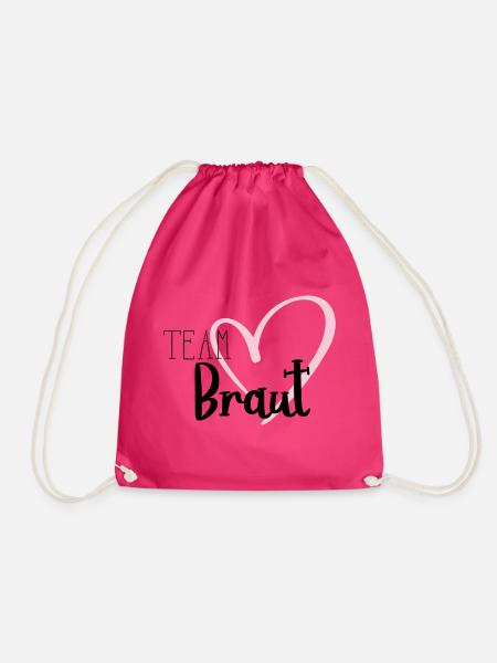 Team Braut - Turnbeutel - Fuchsia